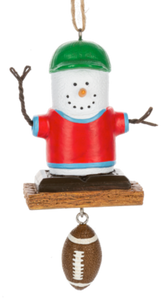 Smore Football Player with Green Hat & Red Jersey