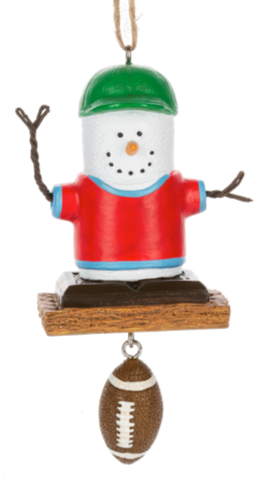 Smore Football Player with Green Hat & Red Jersey