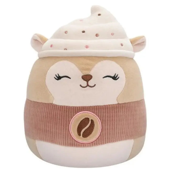 Plush Brown Latte Squirrel With Fuzzy Tail