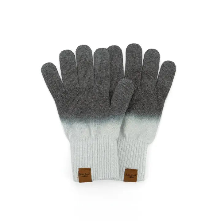 Ladies Dark Tan/Brown Double Dip Knit Gloves