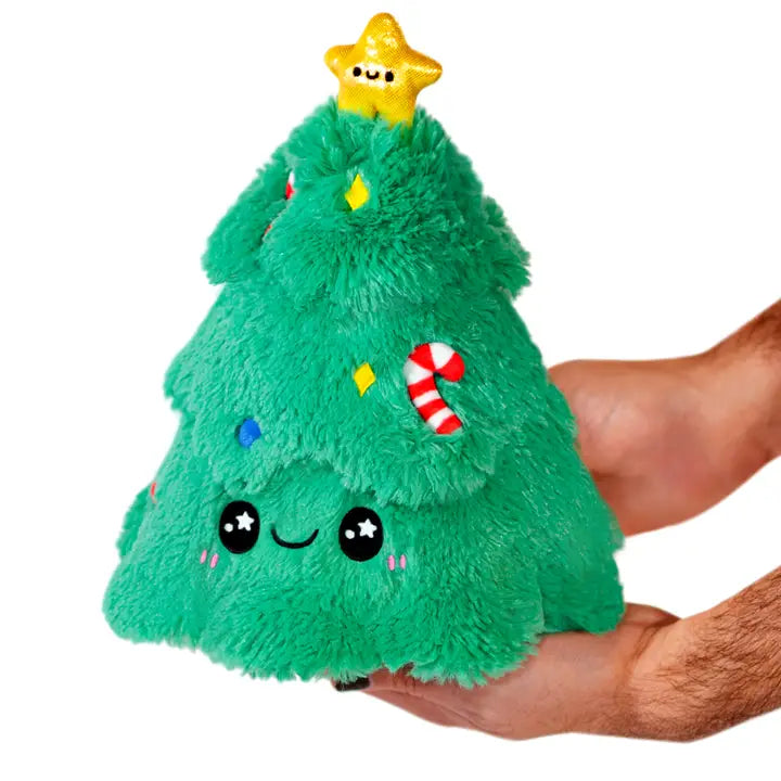 Plush Green Christmas Tree with Ornaments, Candy Canes & Gold Star