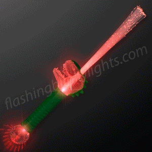 Light Up Fiber Optic T Rex Wand