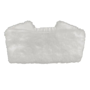 Ladies Faux Fur White Headband