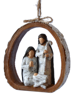 Wooden Nativity Ornament