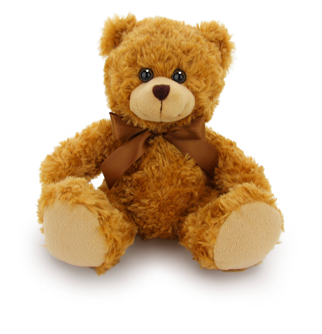 Plush Brown Bear with Brown Bow