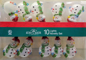 Snowman novelty light set 10 lights