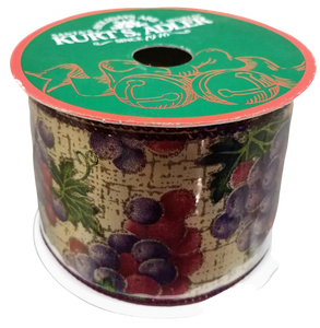Polyester ribbon with grapes 30Ft x 2.5"