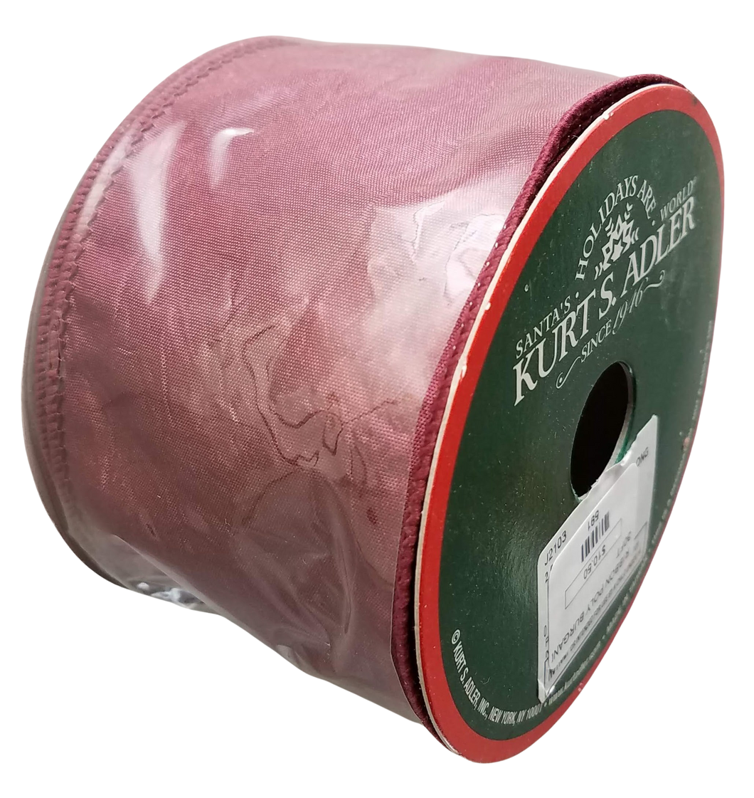 Polyester burgundy ribbon 30ft x 2.5