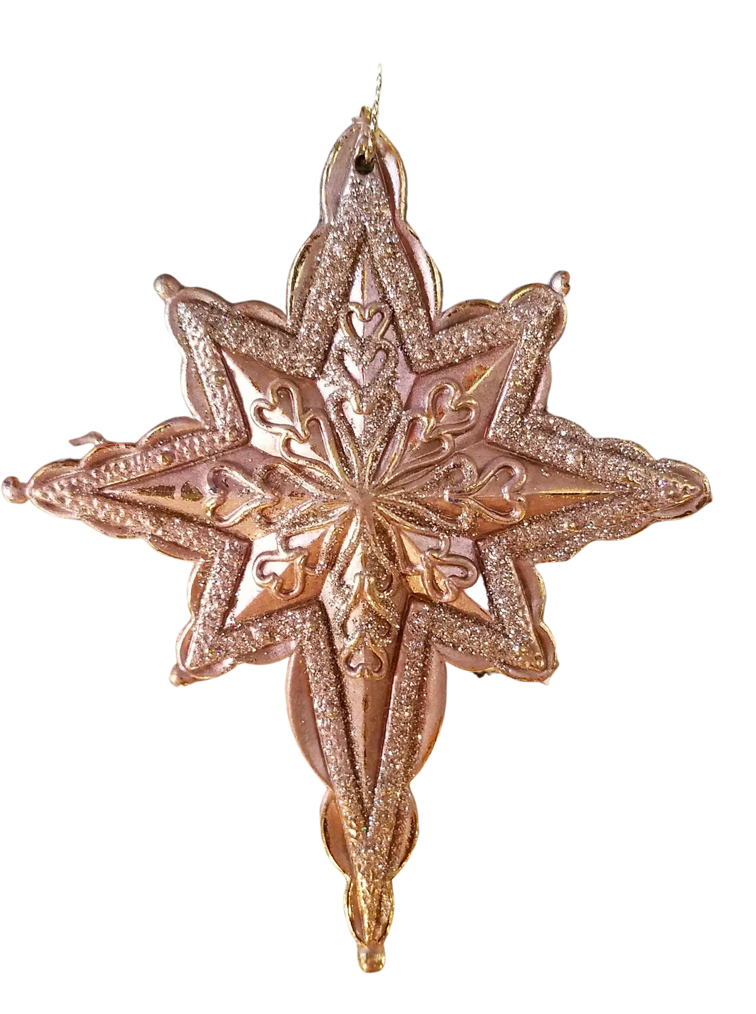 Acrylic gold star ornament 4.5