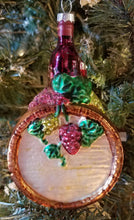 Load image into Gallery viewer, Glass ornament- It&#39;s always time for wine- 5&quot;
