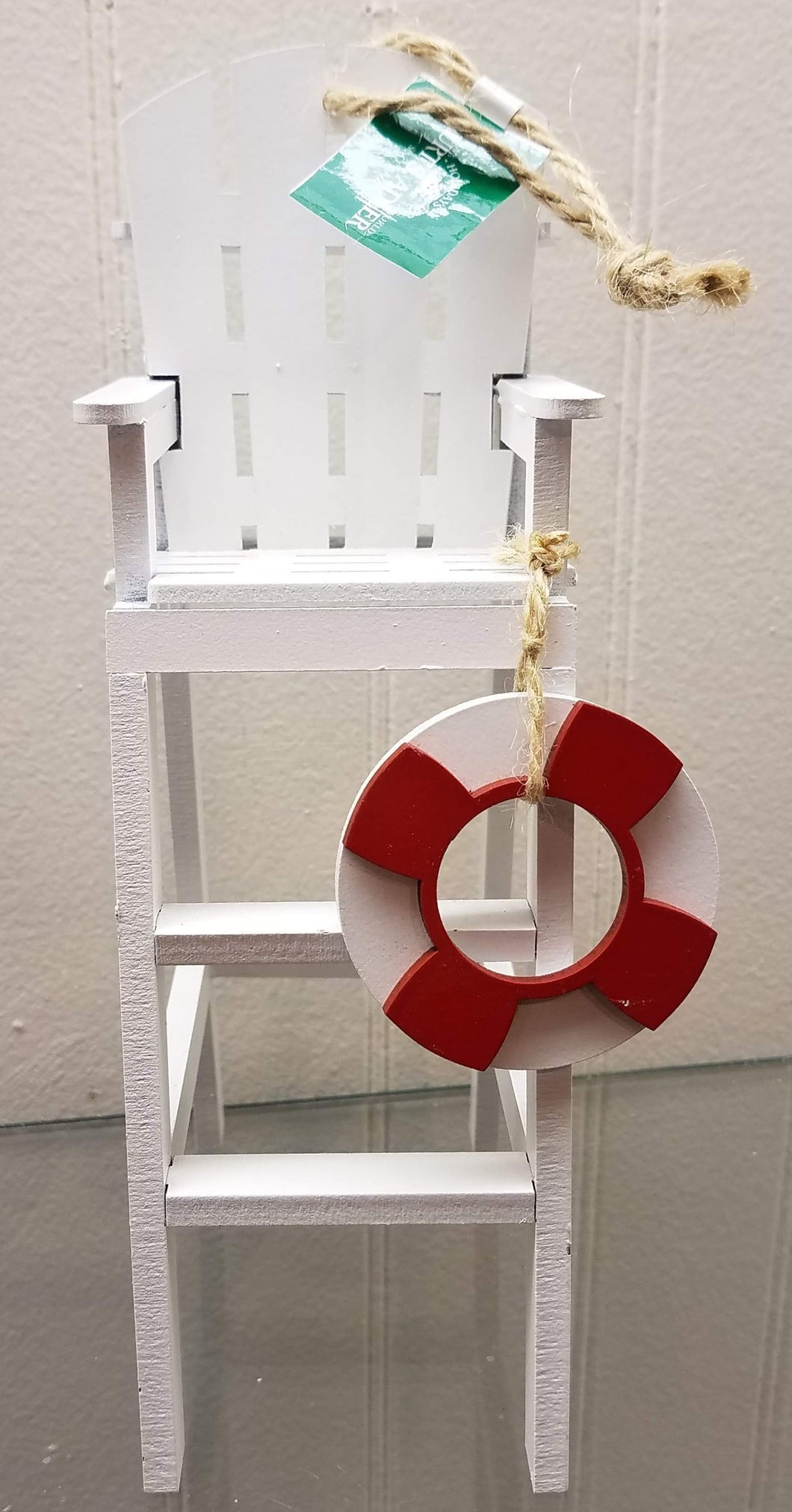 Life Guard Chair White Wooden Ornament 8