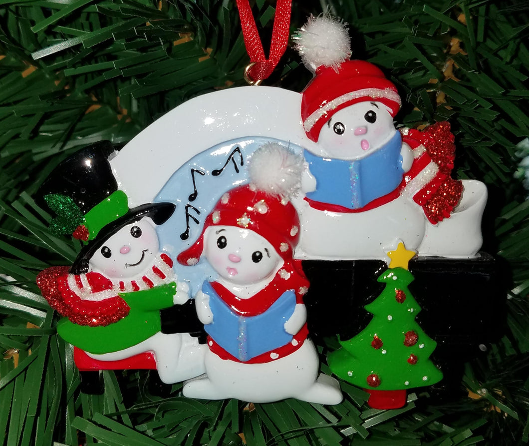 Snowmen w piano 3 - resin 3