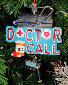 Doctor on call ornament - resin 5"