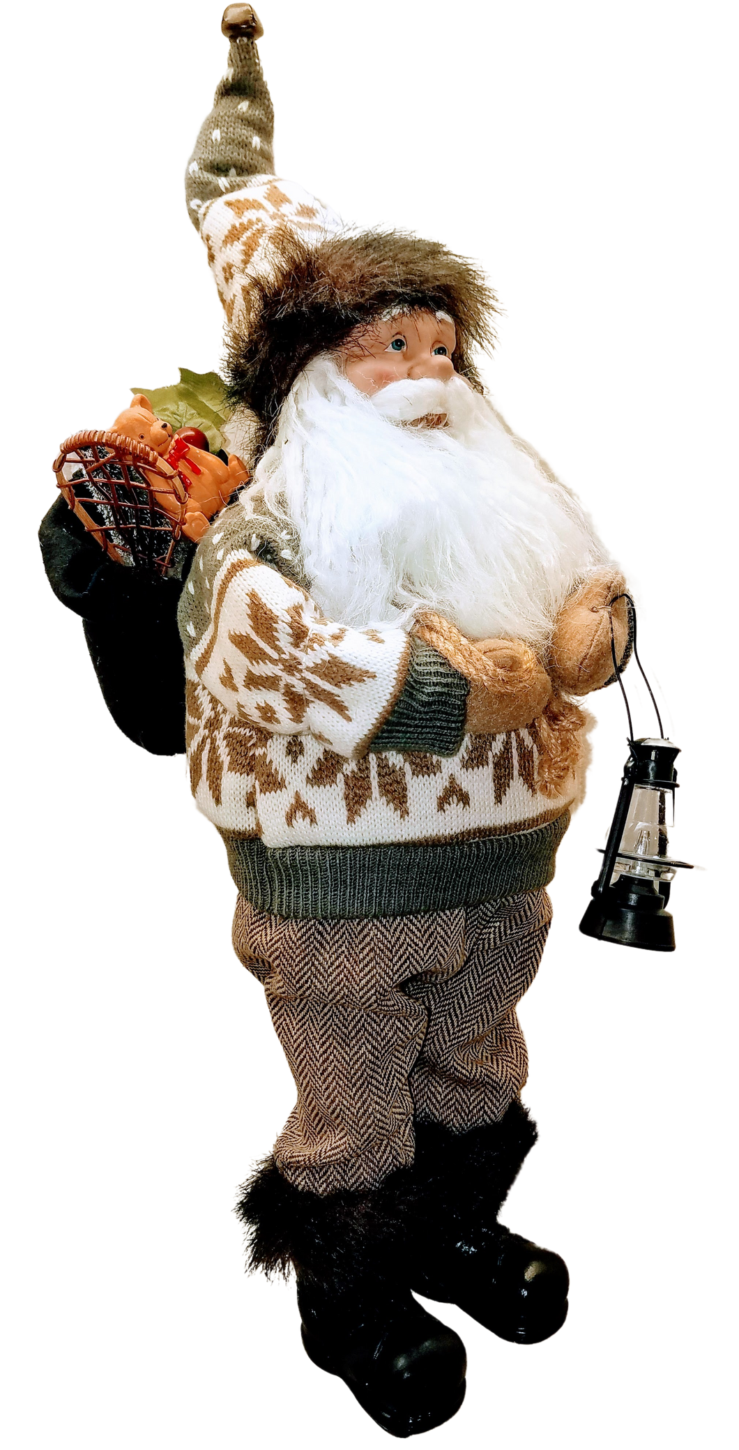 Santa figure with lantern & winter sweater 19