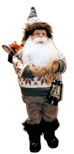 Load image into Gallery viewer, Santa figure with lantern &amp; winter sweater 19&quot;
