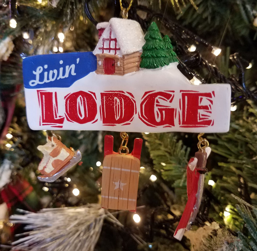 Livin' lodge ornament resin 3.5