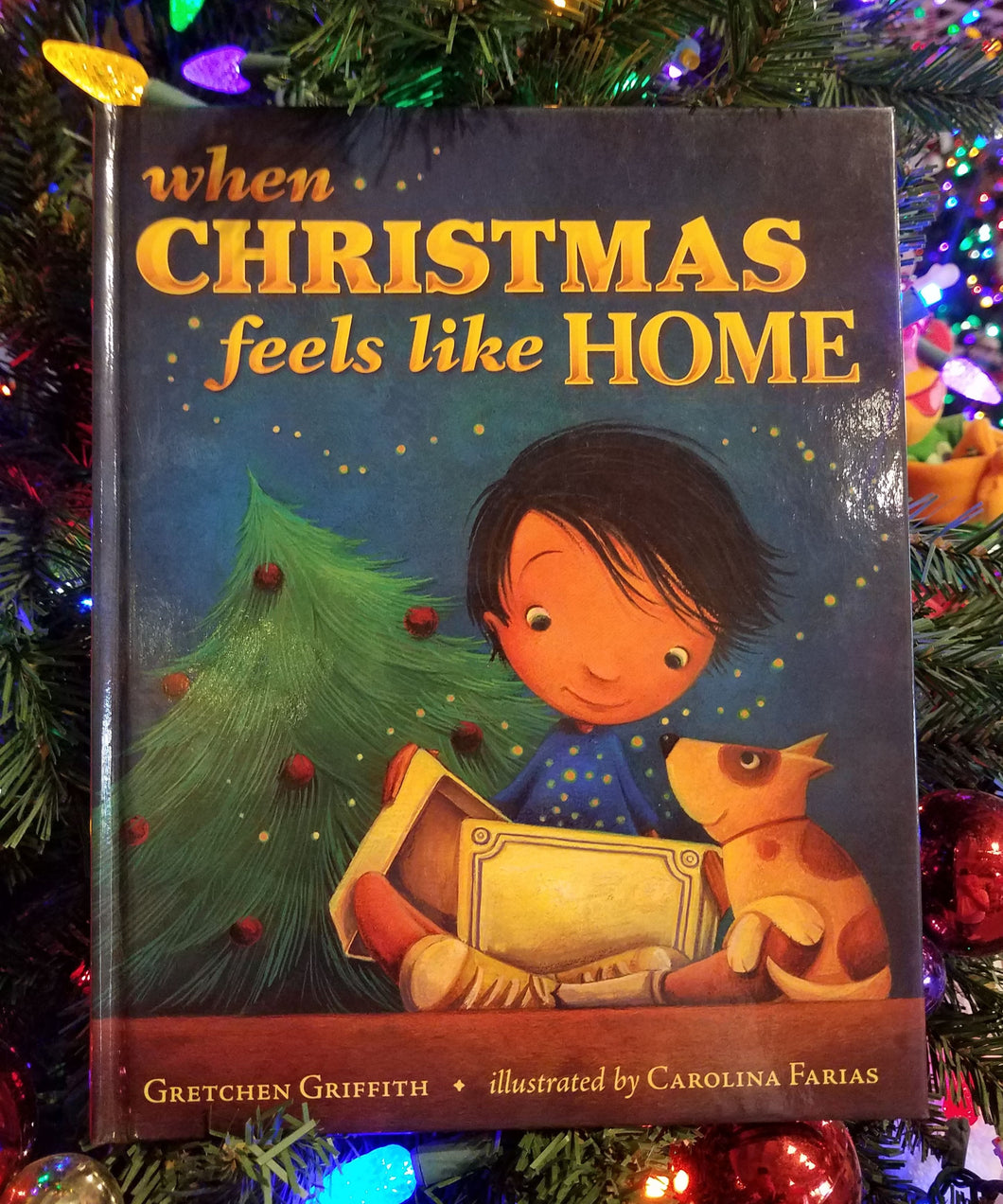 Hard cover book- When Christmas feels like home- 8