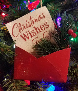 Christmas wishes for you ornament resin four inches by 6 inches