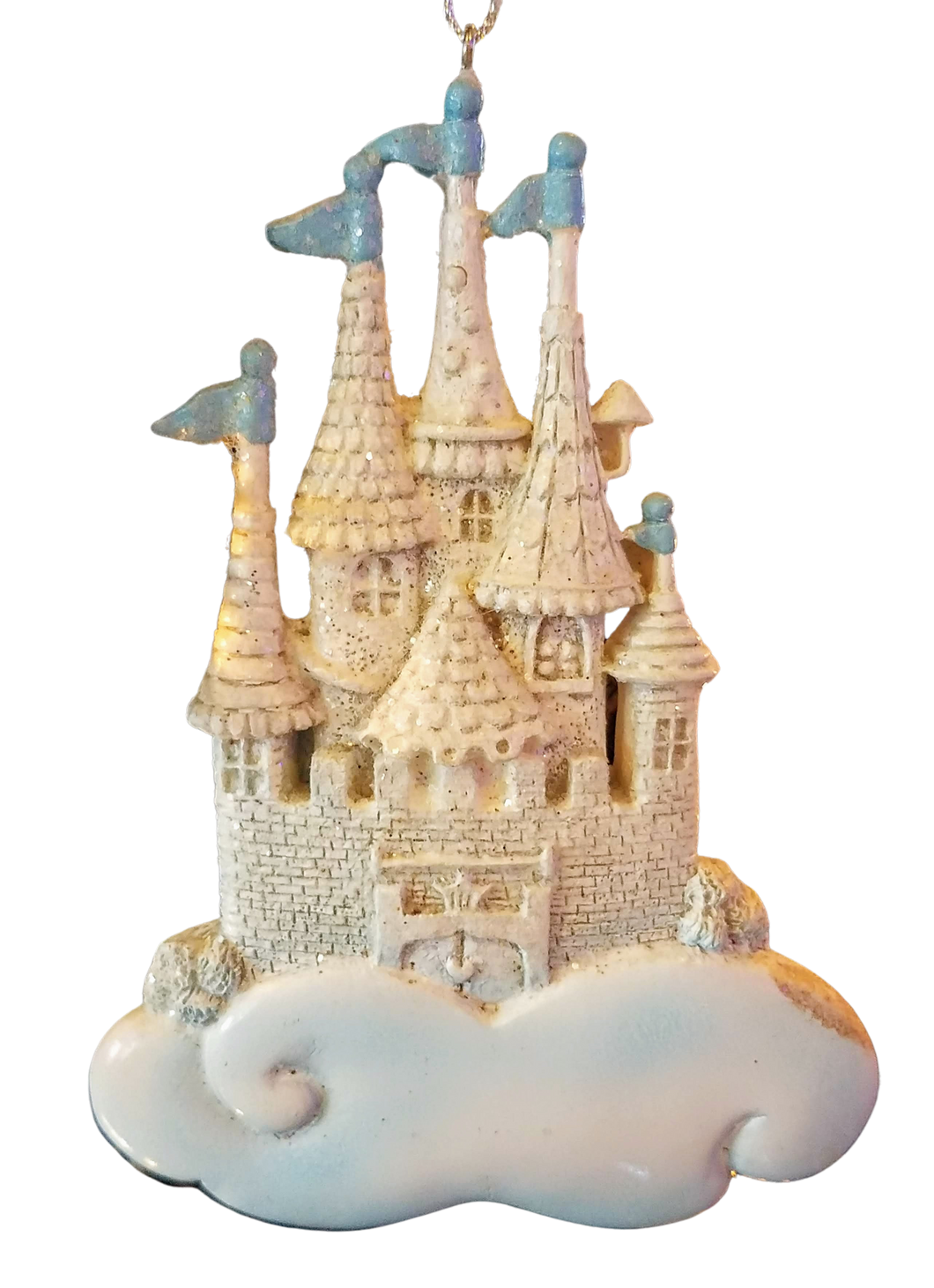 Blue/white castle ornament resin 4