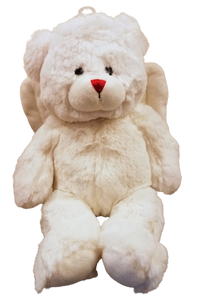 White bear with wings plush 9"