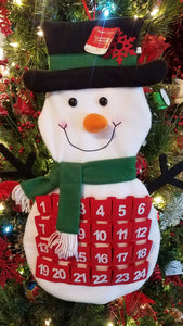 Snowman countdown to Christmas felt 22"