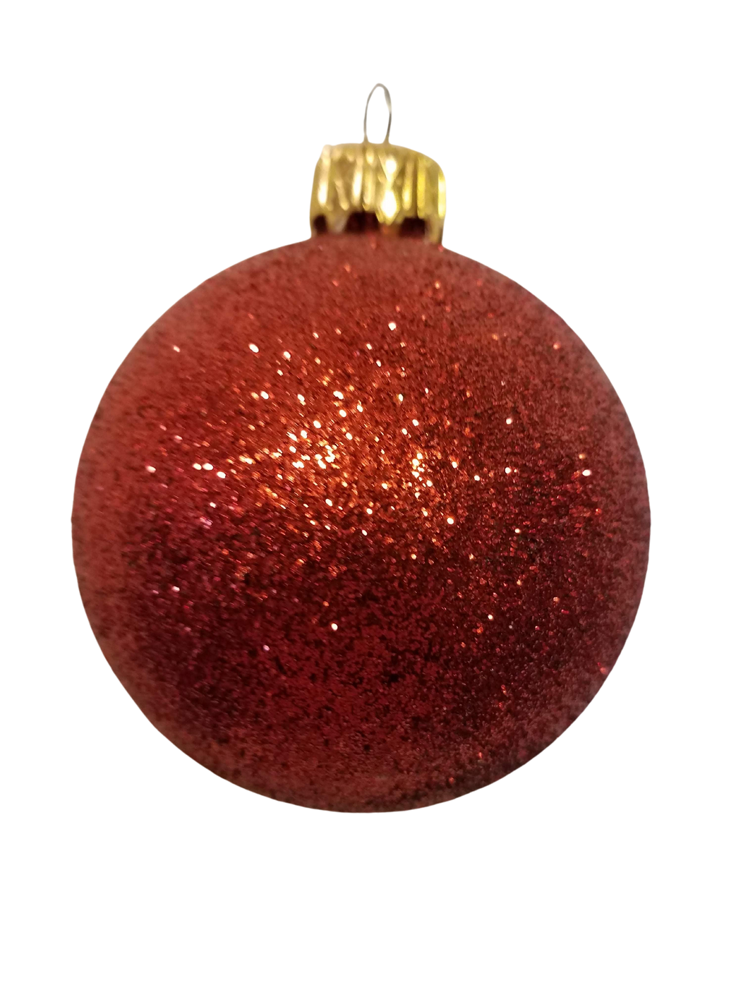 Acrylic Red Glitter Ball Ornament 2
