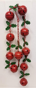 Metal Red Bell Garland 4FT