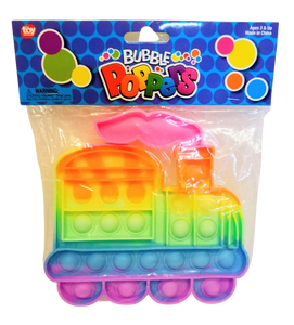 Neon Rainbow Train Bubble Popper 3"x"6