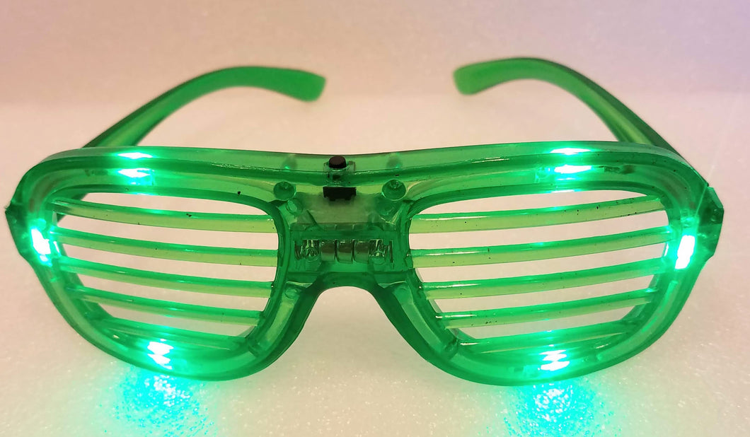 Green Light Up Shutter Glasses 6