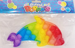 Rainbow Dolphin Bubble Popper 6"