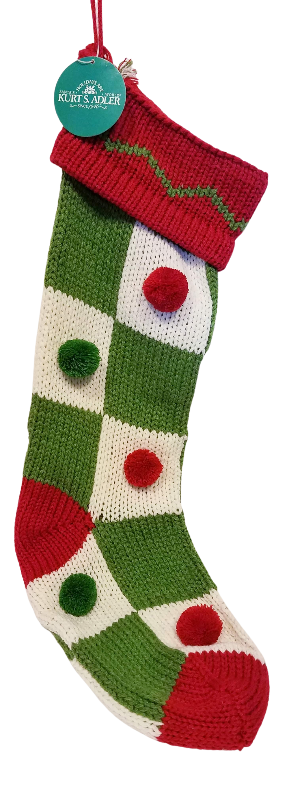 Red/Green/White Knitted Stockings 20