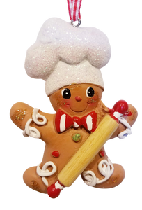 Gingerbread Boy and Girl Chef Ornaments Assortment