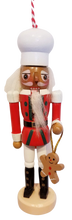 Load image into Gallery viewer, Wooden Gingerbread Chef Nutcracker Ornament 6&quot;
