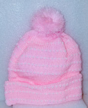 Load image into Gallery viewer, Hand Knitted Pink or Blue Infant Hat

