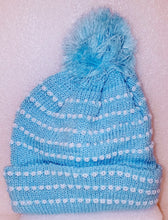 Load image into Gallery viewer, Hand Knitted Pink or Blue Infant Hat
