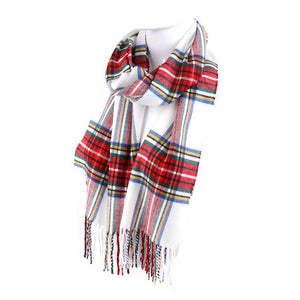 Acrylic Plaid Cashmere Winter Scarf