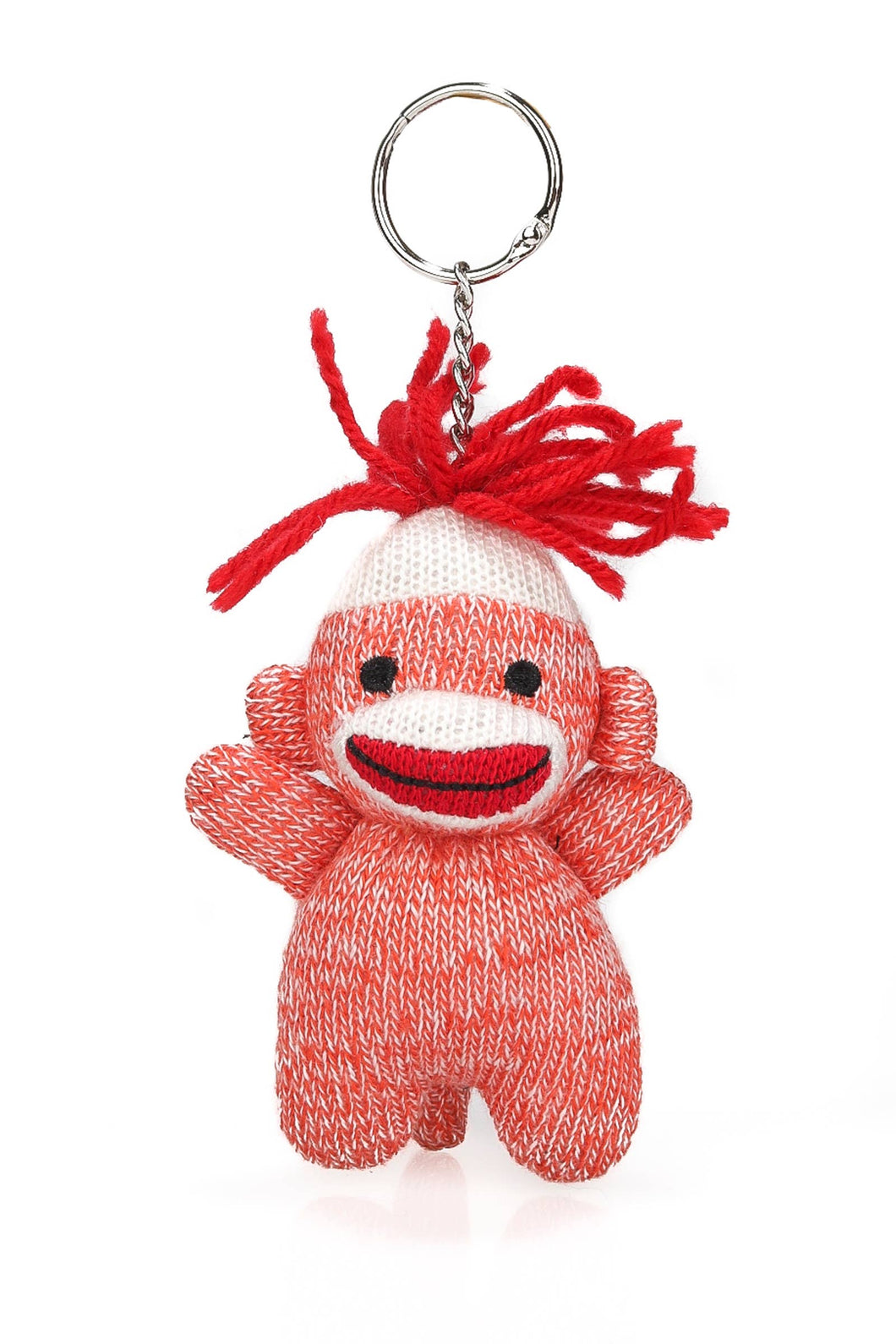 Plush Orange Sock Monkey Key Chains
