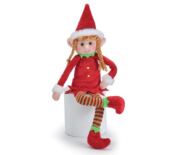 Plush Christmas Girl Elf 7.25