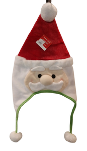 Santa Plush hat with Pom Poms 25" one size