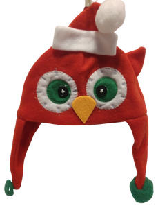 Christmas Kid's Owl Hat Polyester 8" x 6.5"