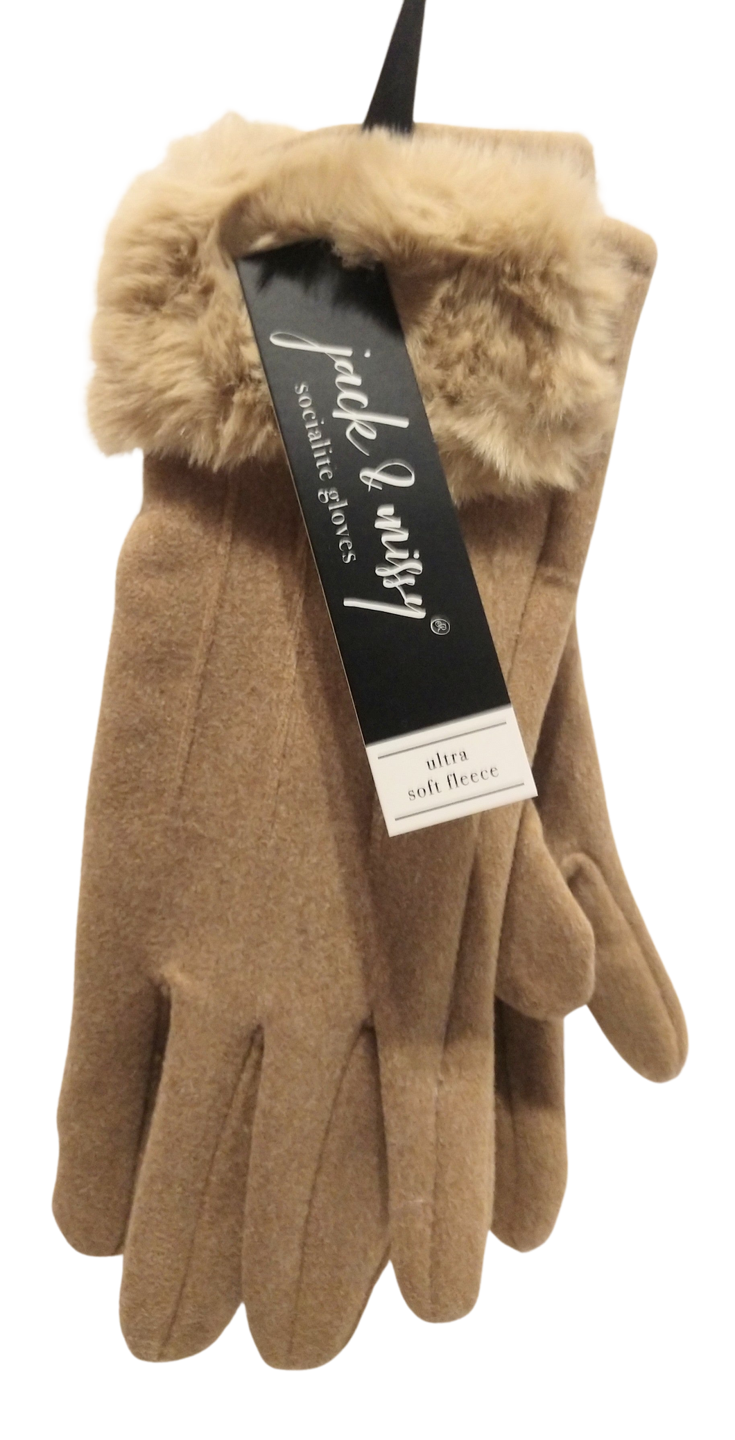 Brown Ultra Soft Fleece ladies Gloves one size