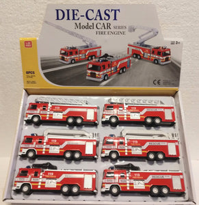 7” Diecast light and sound fire engine with Extendable Ladder