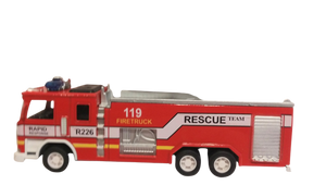 7” Diecast light and sound fire engine with Extendable Bucket