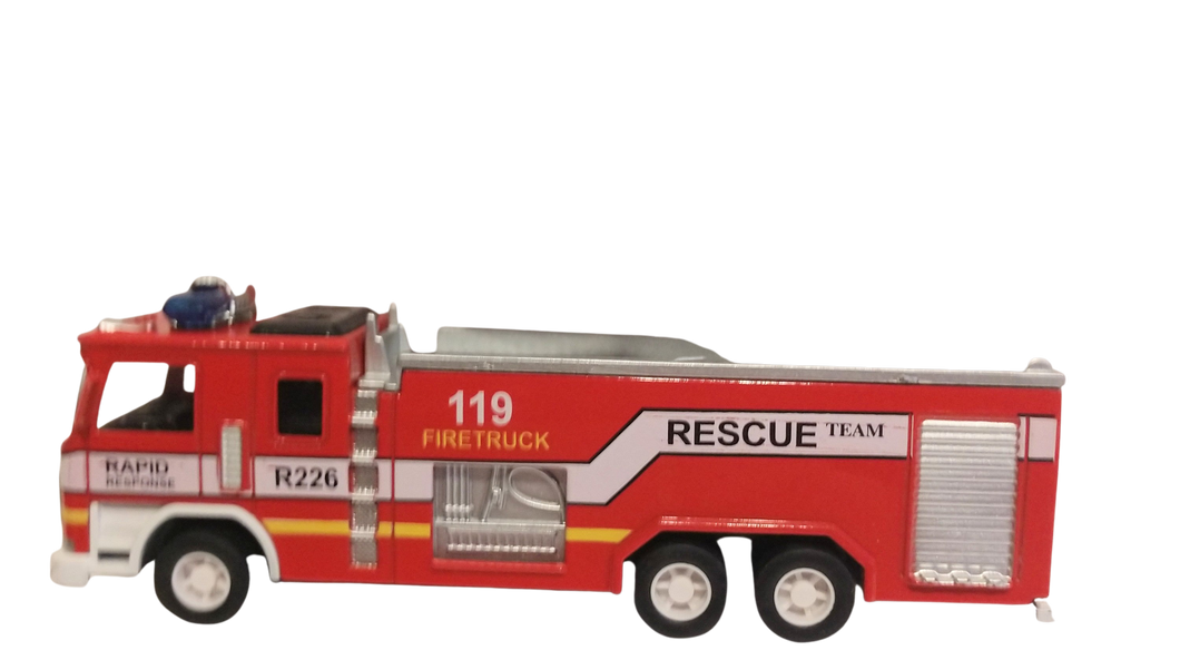 7” Diecast light and sound fire engine with Extendable Bucket