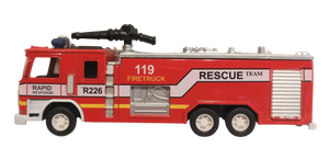 7” Diecast light and sound fire engine