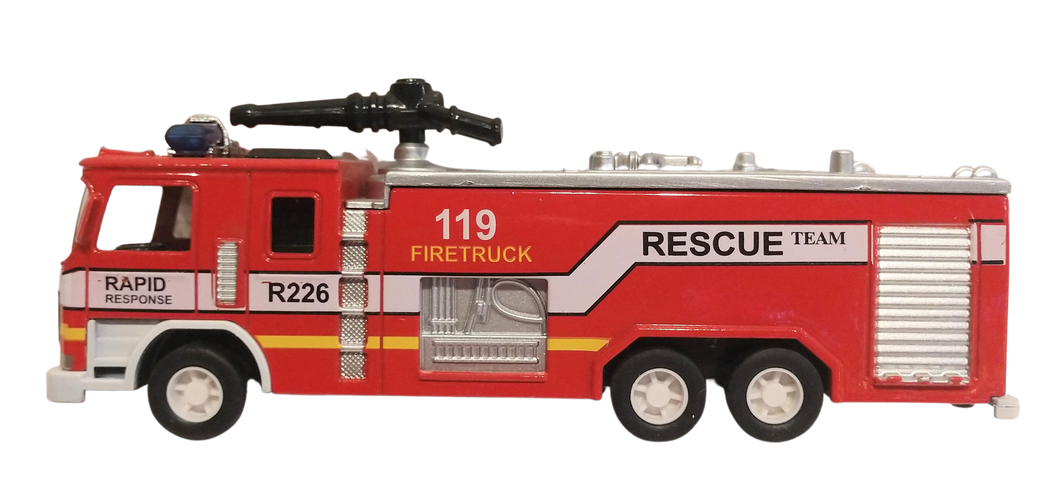 7” Diecast light and sound fire engine
