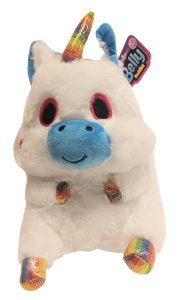 Belly Buddy Unicorn Plush 11" with Blue nose