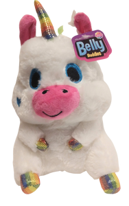 Belly Buddy Unicorn Plush 11" with Pink nose