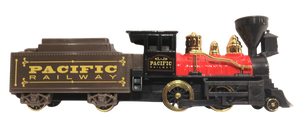 10" Diecast Steam Engine Locomotive Die Cast Pacific Railway Red/Brown/Black