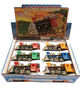 Green 7" Diecast Pull Back Locomotive